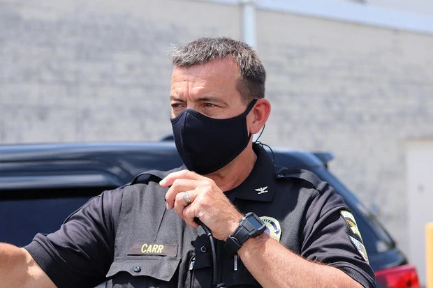 Elbeco Shield Face Mask with Safety Breakaway Protection – Great for Police and Security - Face Masks